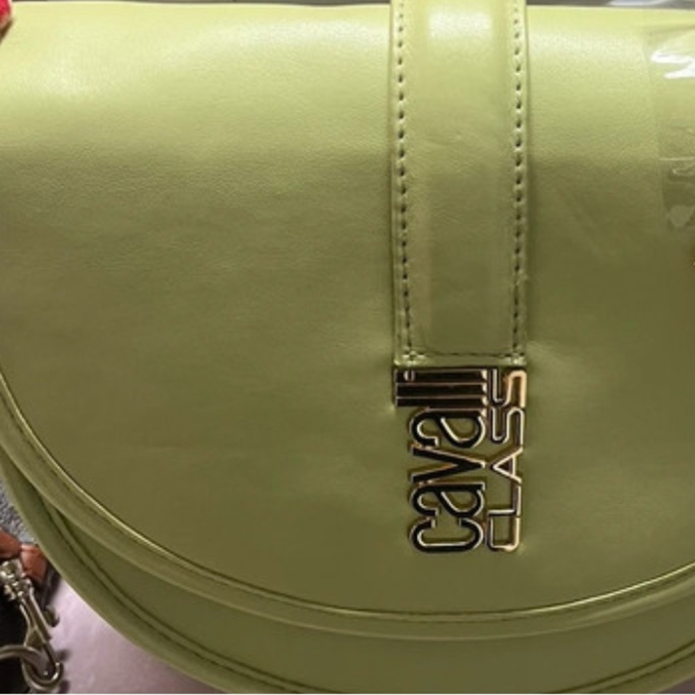 Cavalli Class Lime Crossbody Bag